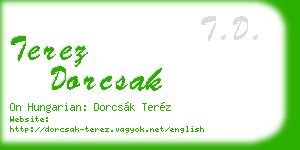 terez dorcsak business card
